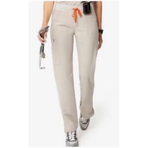 Figs boulder Kade Scrub Pants with Orange Drawstring- like new